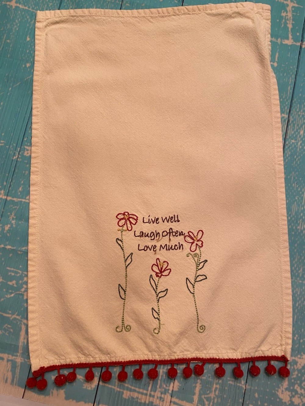 Park Designs Beige/Tan Floral Kitchen Towel
